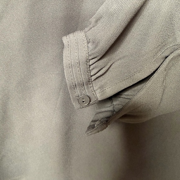 LOFT Charcoal Long Sleeve Blouse - Picture 7 of 9